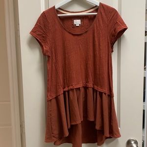 Rust-colored Anthropologie top